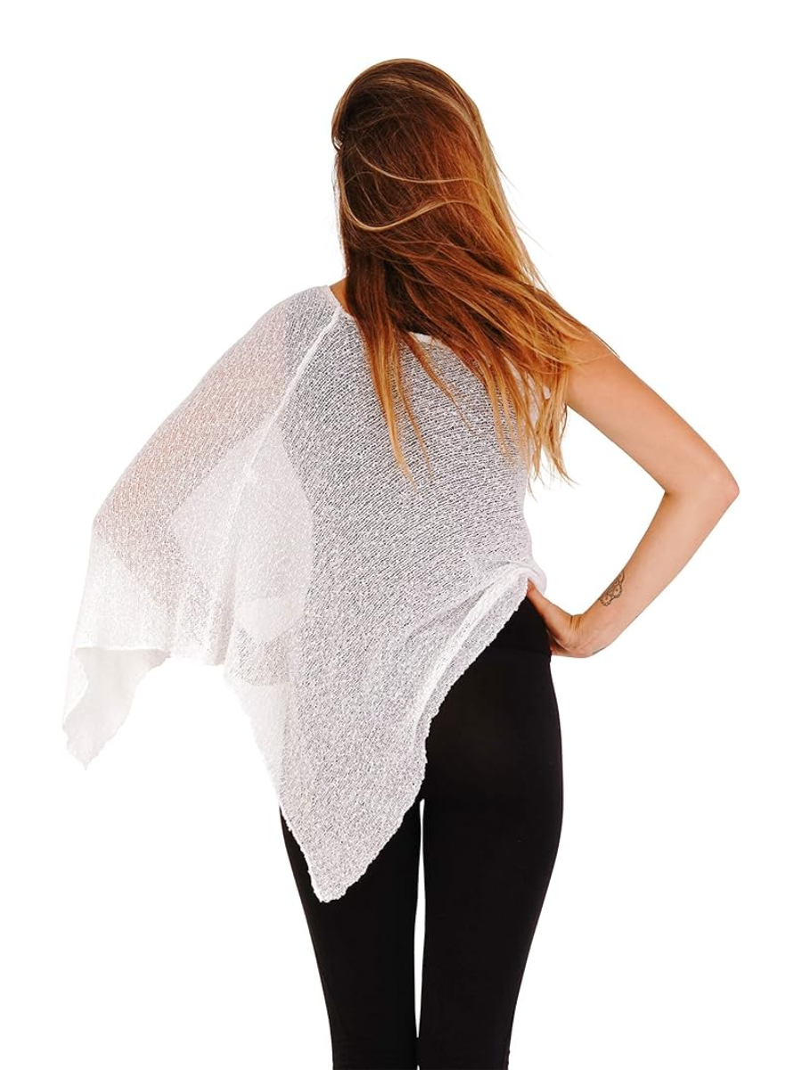 Sheer Elegance Knit Poncho
